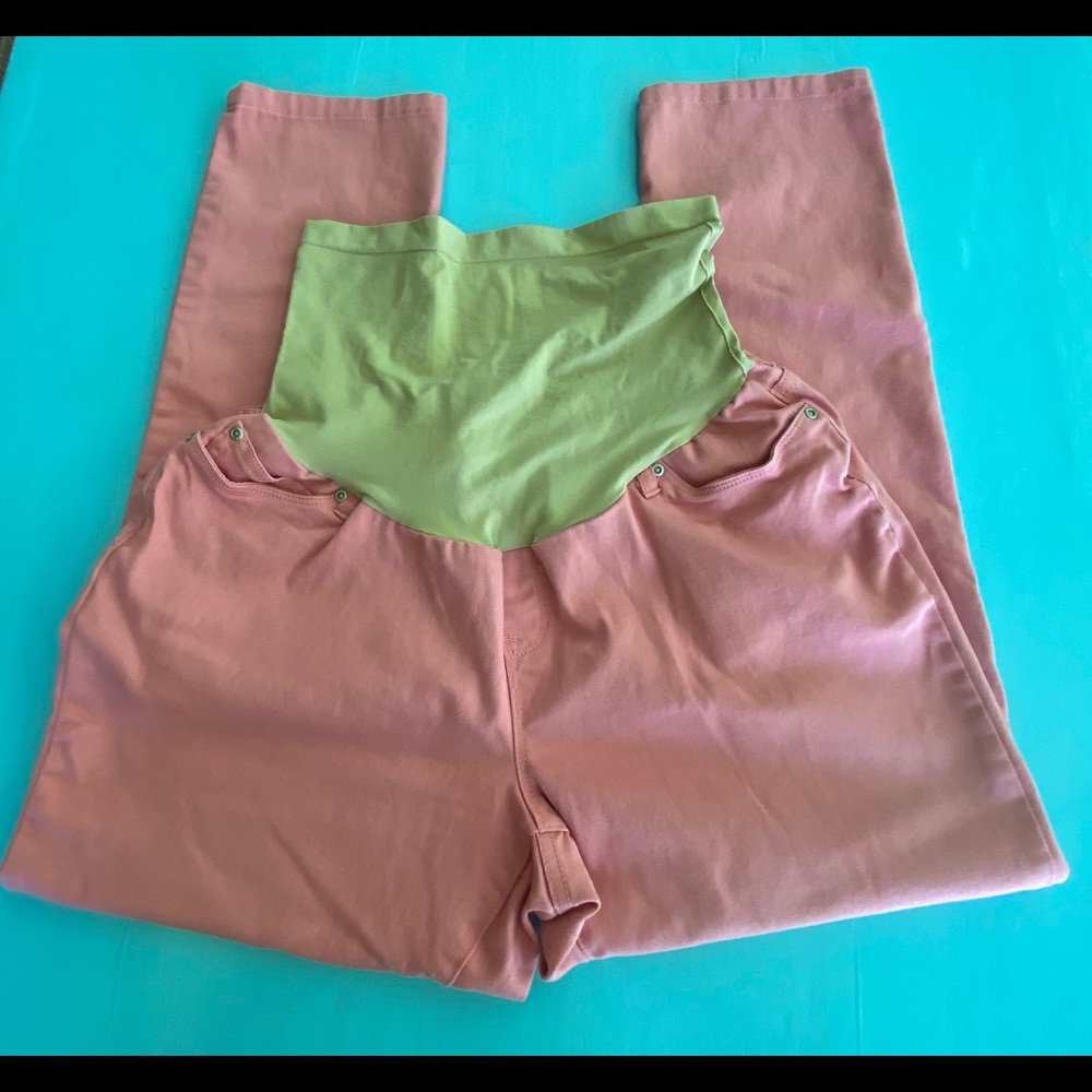 Pink 2x maternity pants cotton blend plus size